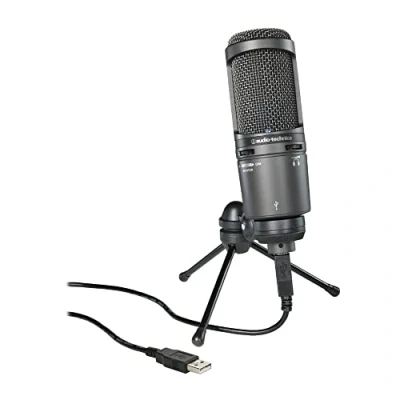 Afbeelding van Audio Technica AT2020USB+ Cardioïde Condensatormicrofoon (USB aansluiting) voor voice over, podcasting, streaming en opname