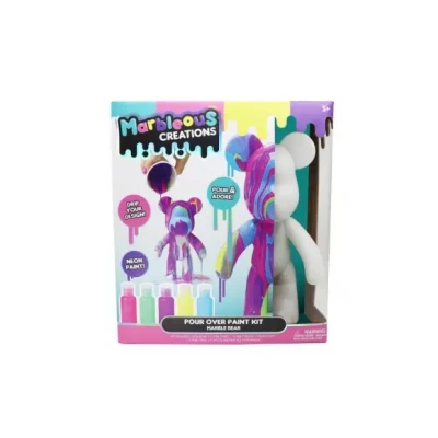 Afbeelding van Marbleous Creations Marble Bear Gietverf set