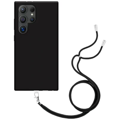 Afbeelding van Just in Case TPU Back Cover Zwart met Koord Samsung Galaxy S24 Ultra