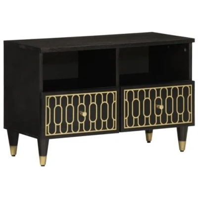 Afbeelding van Tv meubel 70x33x46 cm massief mangohout