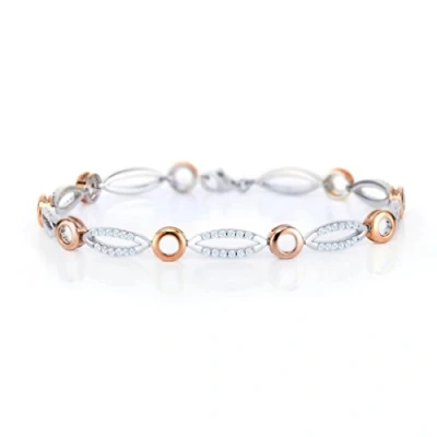 Afbeelding van Orphelia ZA 7362 Armband Bicolor Zilver 925 Zirkonia 17 cm