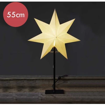 Afbeelding van Witte sterrenlamp Frozen met E14 fitting 55cm stekker Kerstdecoratie
