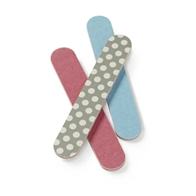 Afbeelding van Manicare Set van 3 Small Cushioned Emery Boards, nagelvijlen voor kunstmatige vorm en natuurlijke nagels, dubbelzijdig, medium grit, duurzaam, thuis, doe het zelf, salon, professioneel, manicure,