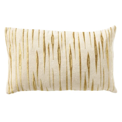Afbeelding van Dutch Decor CONNOR Sierkussen 30x50 cm met subtiel goud accent Snow White wit en
