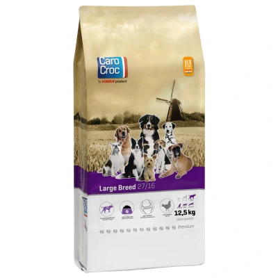 Afbeelding van Carocroc Large Breed Hondenvoer Vlees Gevogelte Rijst 12.5 kg
