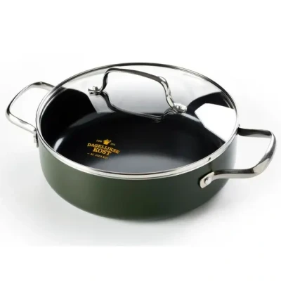 Afbeelding van Dagelijkse Kost Stoofpan Keramische Antikleeflaag Met Deksel 24cm Ovenbestendig