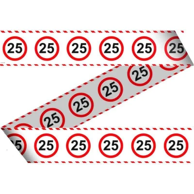 Afbeelding van Afzetlint Verkeersbord 25 jaar