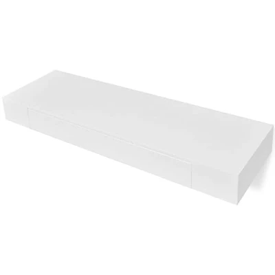 Image de vidaXL Étagères murales avec tiroirs 2 pcs Blanc 80 cm276002