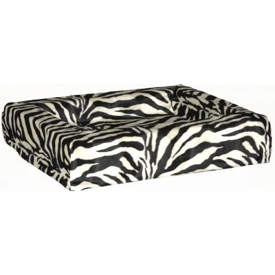 Afbeelding van Hondenmand Comfort bonfire zebra zwart/wit 120x100x15 cm