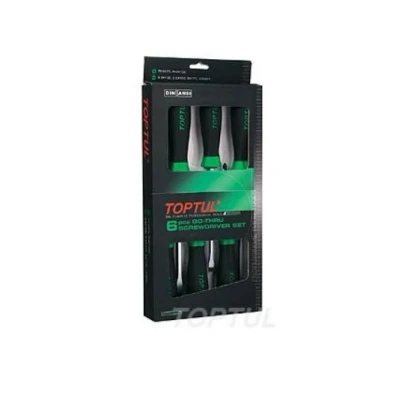Afbeelding van TOPTUL GAAE0605 Schroevendraaierset 6 Gesplitst, Kruisgleuf (PH) 5.5, 6.5, 8, 10, PH1, PH2 Display (karton) Magnetisch