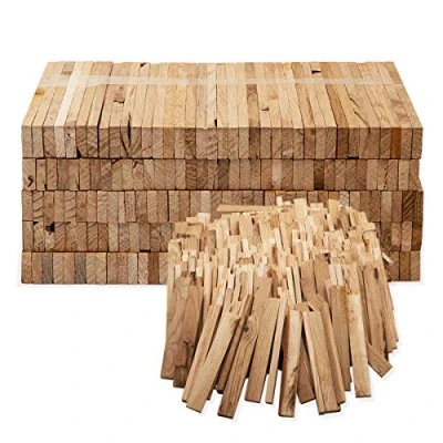 Afbeelding van Aleko Premium 4 kg brandhout of houtskool aanmaakblokjes van eikenhout, bio haardaansteker, voor barbecue, open haard, oven perfecte barbecue aanmaakmaker, gedroogd en onbehandeld aanmaakhout