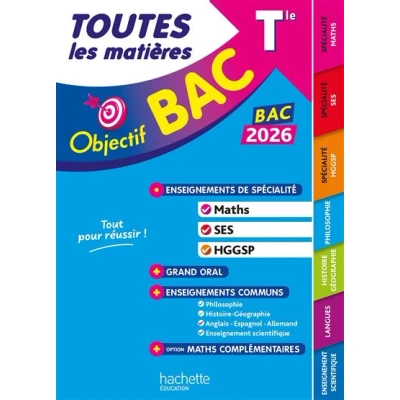 Image de Objectif BAC 2026 Toutes les matières Tle Spé Maths SES HGGSP + enseignements communs