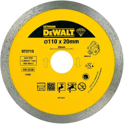 Image de DEWALT DT3715 QZ Lame diamantée EXTREME pour carreaux Ø110x20mm (DWC410)