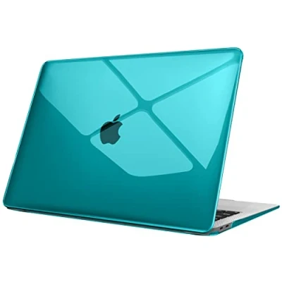 Afbeelding van FINTIE hoes compatibel met MacBook Air 13 M1 (A2337) / 2020 2019 2018 (A1932 A2179) harde van dun hard plastic, doorzichtig pauwgroen