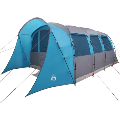 Afbeelding van vidaXL Familietent met ramen Tunnel Blauw 8 Persoons Waterdicht