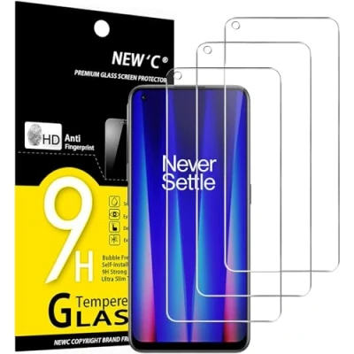 Afbeelding van NEW&#039;C 3 stuks gehard glas voor OnePlus Nord CE 2 5G, displaybeschermfolie 0,33 mm HD ultra transparant hardheid 9H