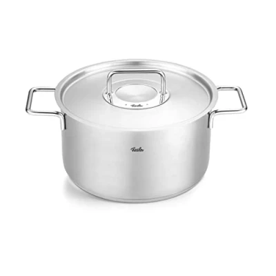 Afbeelding van Fissler Pure Kookpan Hoog met Rvs Deksel Ø 24cm 4,6L