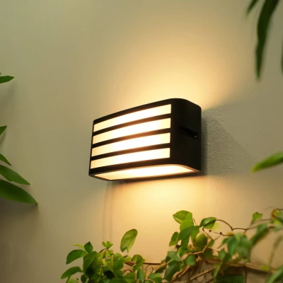 Afbeelding van Buitenwandlamp Leipzig 1161118, antraciet, breedte 22 cm