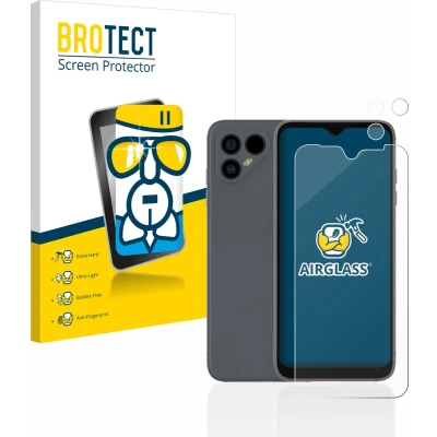 Afbeelding van BROTECT Screenprotector voor Fairphone 4 (Voor+Camera) Folie Beschermfolie Beschermglas transparant