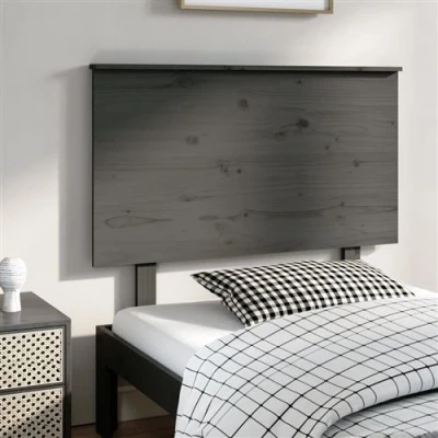 Afbeelding van vidaXL Hoofdbord 104x6x82,5 cm massief grenenhout grijs