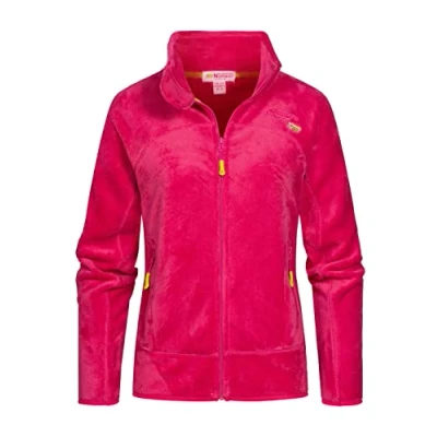 Afbeelding van Geographical Norway Upaline Dames Fleecejack Slim Ritssluiting Herfst Winter Lente Warme Jas Lange Mouwen Bont Zacht Comfortabel Outdoor Pullover, Malabar