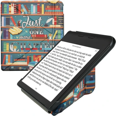Afbeelding van kwmobile E reader hoesje geschikt voor Kobo Libra Colour hoes Ereader flip case met standaard cover van kunstleer In meerkleurig