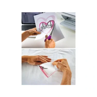 Afbeelding van HERMA 4524 Textielfolie voor textiel, licht, wit, DIN A4, om te personaliseren, bedrukken en op strijken, bedrukbare transferfolie inkjetprinters, 10 stuks