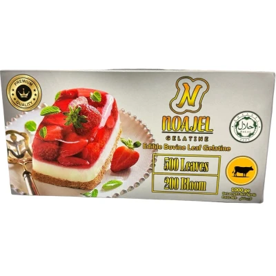 Afbeelding van Noajel Halal Runder Bladgelatine Goud 200 Bloom 1kg (500st)