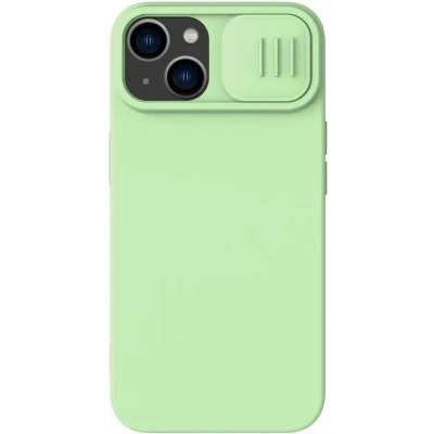 Afbeelding van Nillkin CamShield Siliconen Hoesje Geschikt voor Apple iPhone 15 Plus Back Cover met Camera Slider Zwart