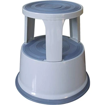 Image de Q connect kf04845 tabouret marchepied métallique 1 gris clair