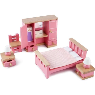 Afbeelding van Tidlo Houten Poppenhuis Meubels Slaapkamer, 6dlg.