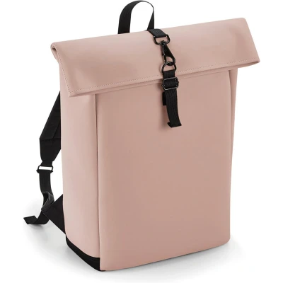 Afbeelding van Matte PU Roll Top Backpack BagBase 12 Liter Pink