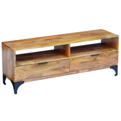Afbeelding van Tv meubel 120x35x45 cm mangohout