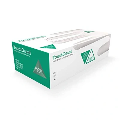 Afbeelding van TouchGuard Wegwerphandschoenen, natuurlatex, poedervrij, 100 stuks, maat XL