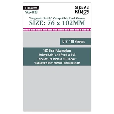 Afbeelding van 110 stuks hoogwaardige kaarthoezen Slag om Hogwarts 76 mm x 102
