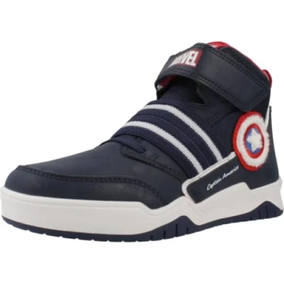 Afbeelding van Geox Sneakers hoog Navy/red voor kinderen, Maat: 32, Imitatieleer/ textiel