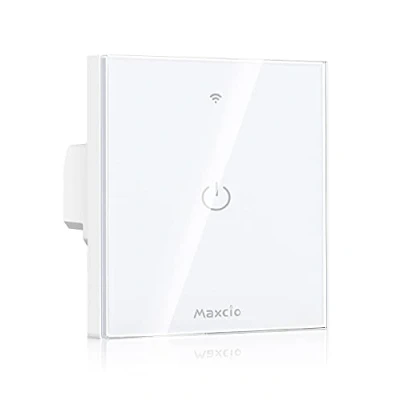 Afbeelding van Maxcio wifi wandschakelaar, compatibel met Alexa en Google Home, intelligente schakelaar touchscreen, timer delen【Verplichte neutrale draad】