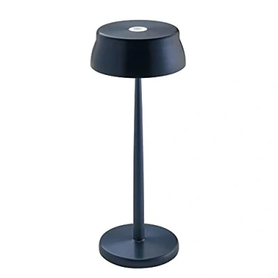 Afbeelding van Zafferano Sister Light Led tafellamp, dimbaar, IP65 bescherming, voor binnen en buiten, USB oplaadbaar, hoogte 32,8 cm, geanodiseerd blauw