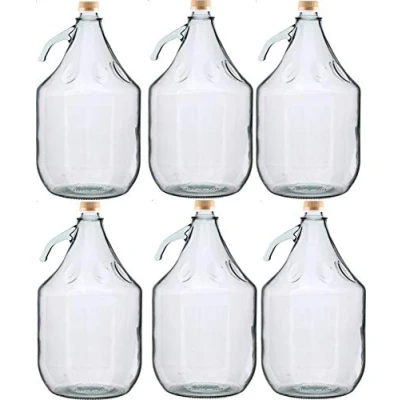Afbeelding van Unbekannt Glazen fermentatieballonnen met schroefsluiting, 5 liter, 6 stuks