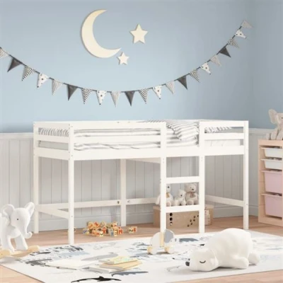 Image de vidaXL Lit mezzanine enfants échelle 80x200 cm bois pin massif