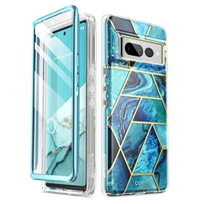 Afbeelding van i Blason Cosmo Series beschermhoes voor Google Pixel 7 Pro (versie 2022), slanke en elegante met geïntegreerde displaybescherming (oceaan)