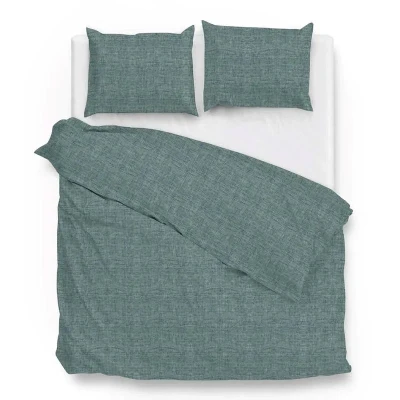 Afbeelding van Zo Home Dekbedovertrek Katoen Lino Linnen Look emerald green 260x200/220