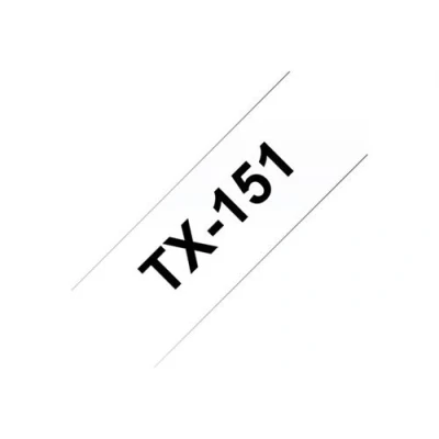 Image de Brother TX151 Noir sur transparent Rouleau (24 cm x 8 m) 1 cassette(s) ruban laminé pour P Touch PT 7000 8000 PC