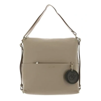 Afbeelding van MANDARINA DUCK Leren Schoudertas Rugzak Mellow Leather Hobo Lamb&#039;s Wool Zalmroze