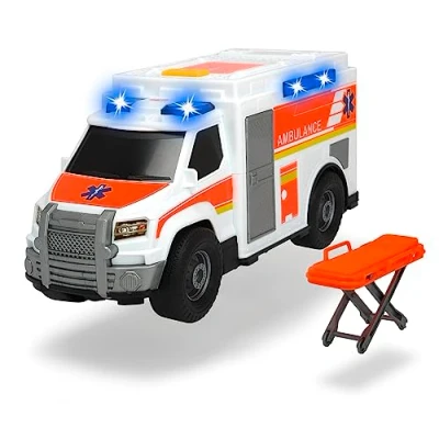 Afbeelding van Dickie Toys 203306002 Medical Responder Reddingsauto met bagagedrager, achterklep om te openen, licht en geluid, batterijen inbegrepen, 30 cm, vanaf 3 jaar