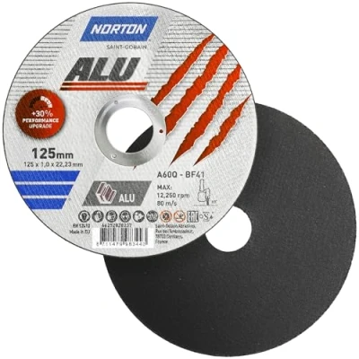 Afbeelding van Norton Aluminium doorslijpschijven A 36Q 125 x 1 22,23 mm, 10 stuks