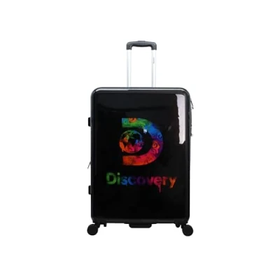 Afbeelding van Discovery Harde Koffer / Trolley Reiskoffer 77 cm (Extra Large) Stencil Zwart