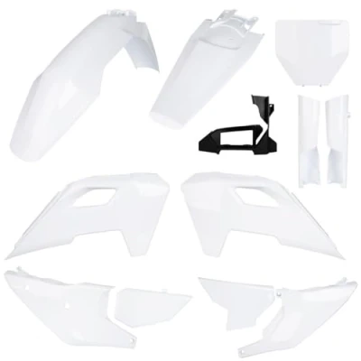 Afbeelding van UFO Plastickit Met Voorvorkbeschermers Husqvarna FC250 FC350 FC450 FX450 TC125 TC250 TX300 2023 2024 FX350 2025 White