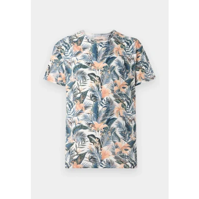 Afbeelding van Jack &amp; Jones Jjebryan TEE O NECK Tshirt print, Heren, Maat: Medium, White