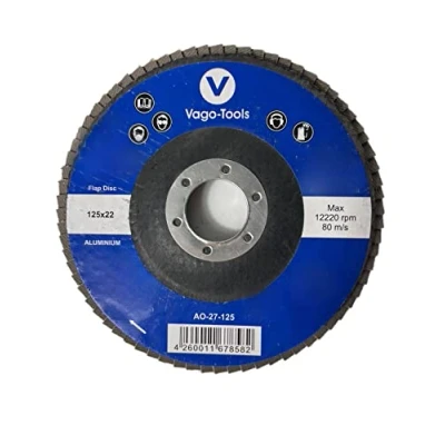 Afbeelding van Lot de 10 disques abrasifs à lamelles plats 125 mm P40 Marron